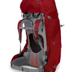 Osprey Ariel Plus 85 Fjellsekk Dame -Chillout Butikk Ariel Plus 85 S21 SideBack Carnelian Red web