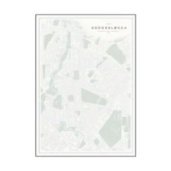 Oslokart Grünerløkka (50 X 70 Cm)