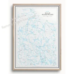 Skikart Oslo Nordmark (50 X 70 Cm) 4 Skikart Oslo Nordmark (50 X 70 Cm) -Chillout Butikk Dapa Maps Skikart Oslo Nordmark 50x70 ramme eksempel
