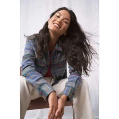 United By Blue Responsible Flanellskjorte - Pacific-Stripe (Dame)